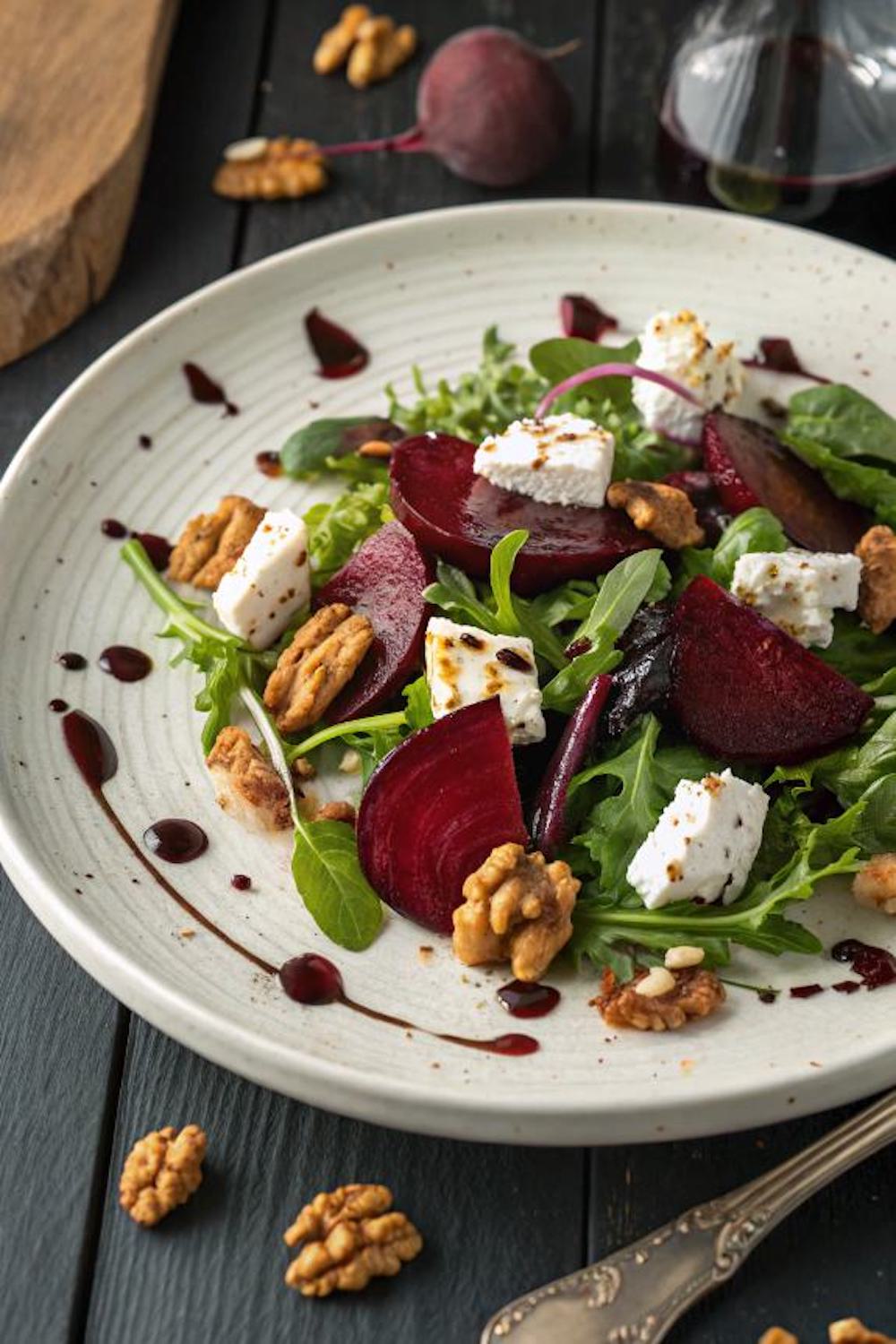 Balthazar Beet Salad with Goat Cheese and Walnuts