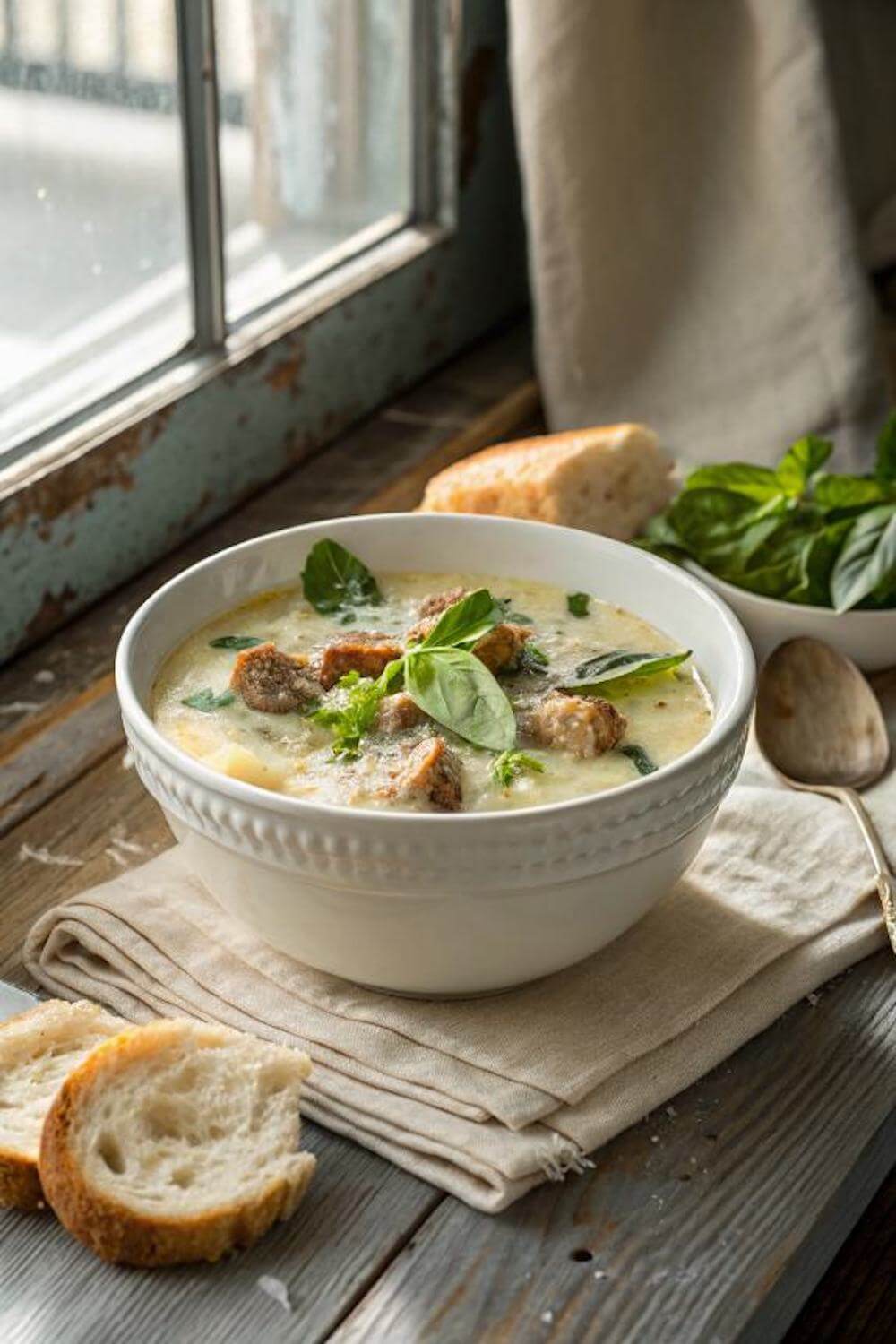 Creamy Parmesan Italian Sausage Soup